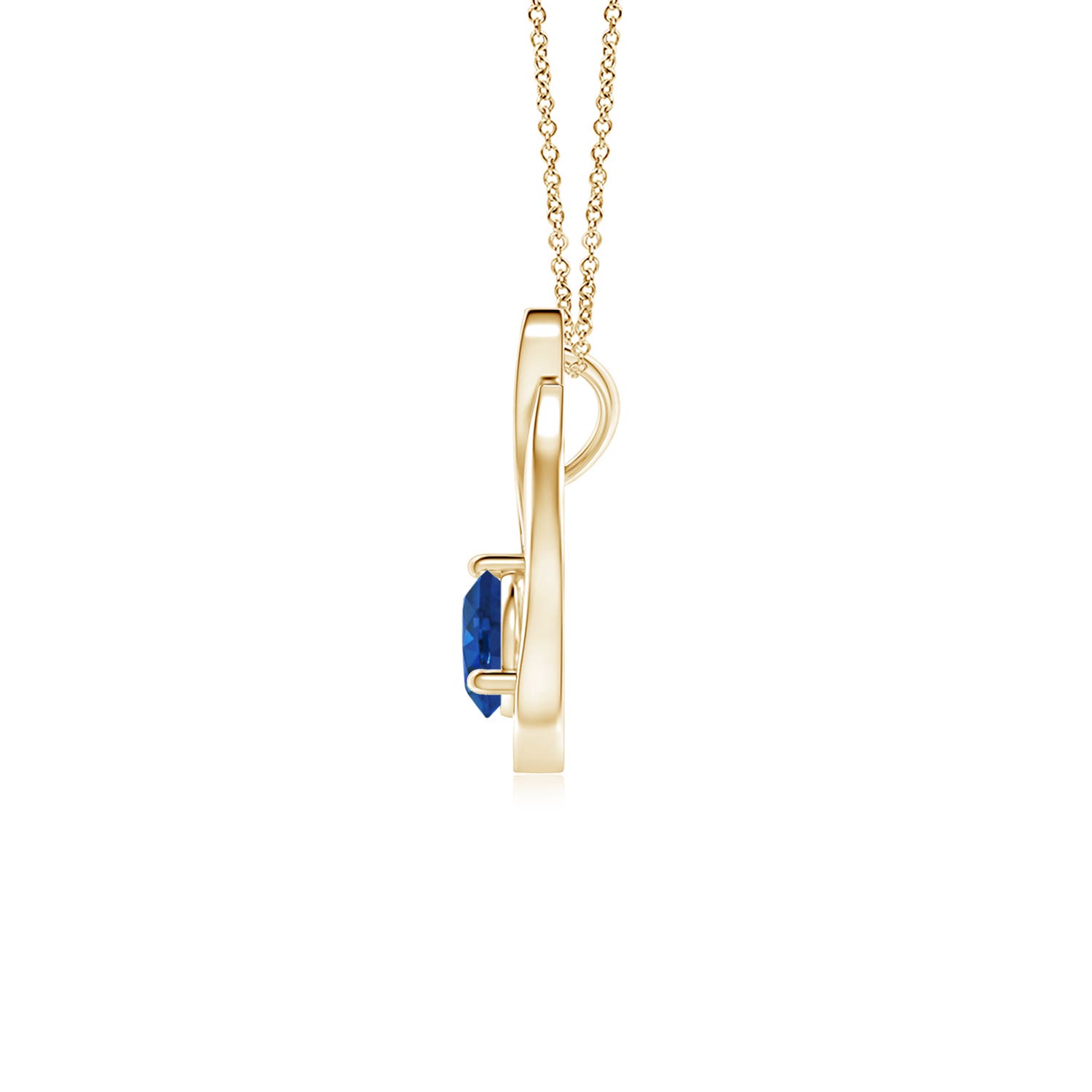 AAA - Blue Sapphire / 0.72 CT / 14 KT Yellow Gold