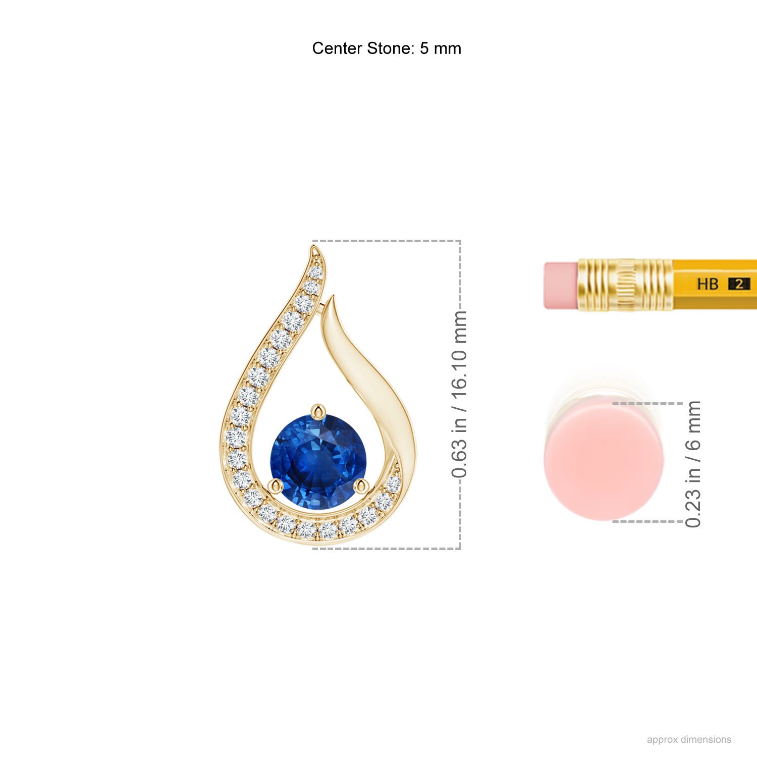 AAA - Blue Sapphire / 0.72 CT / 14 KT Yellow Gold