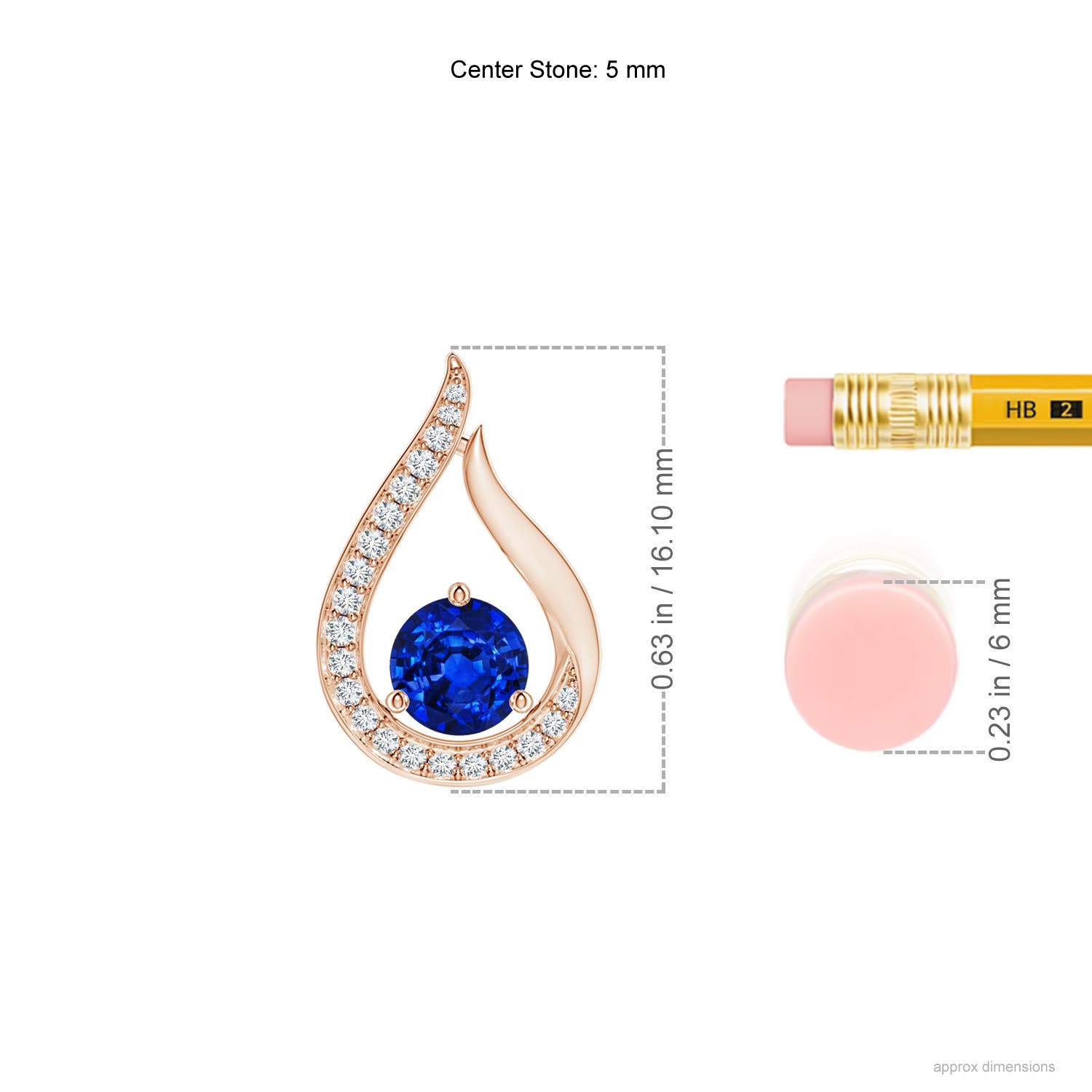 AAAA - Blue Sapphire / 0.72 CT / 14 KT Rose Gold