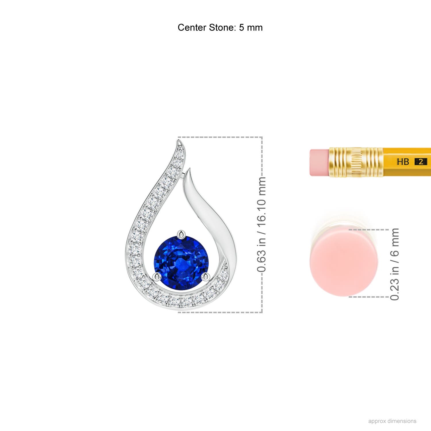 AAAA - Blue Sapphire / 0.72 CT / 14 KT White Gold