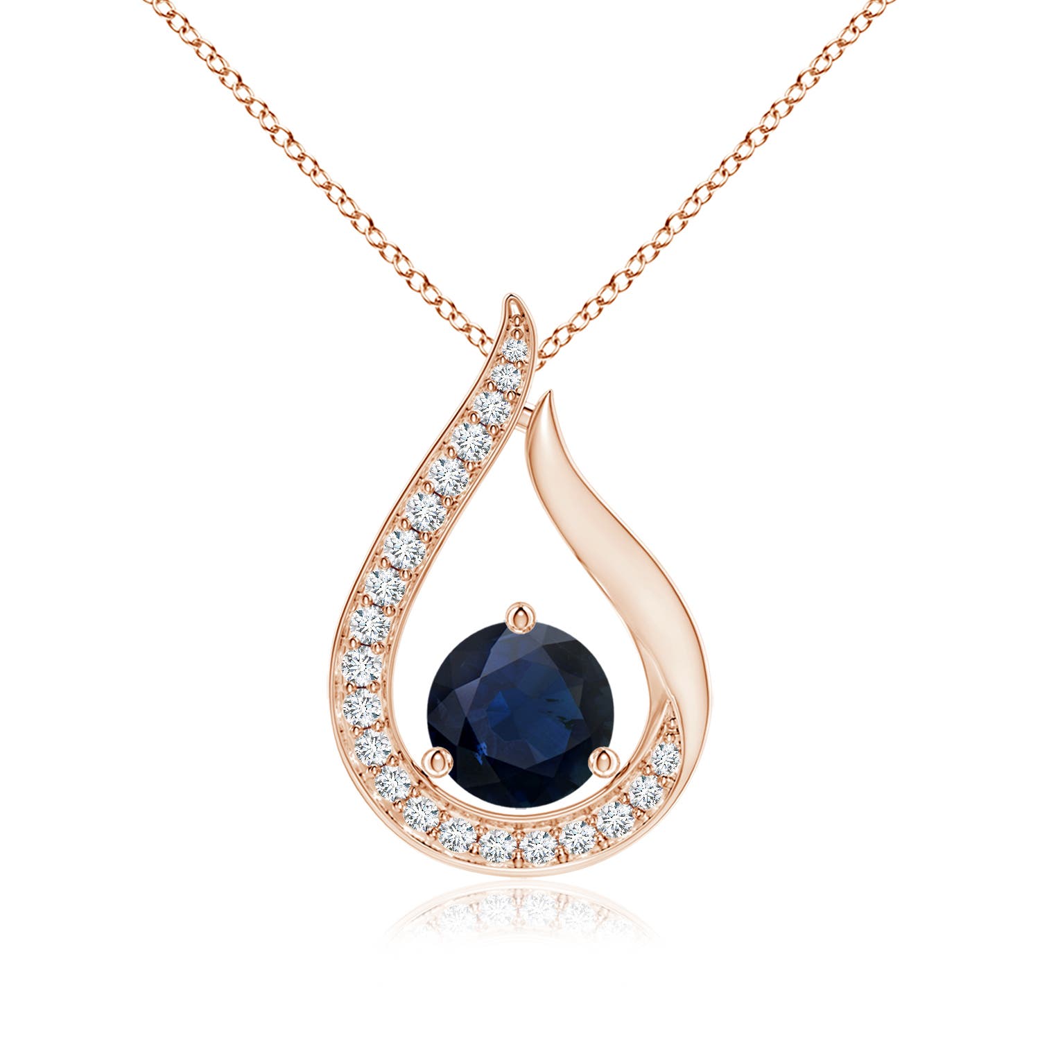 A - Blue Sapphire / 1.16 CT / 14 KT Rose Gold