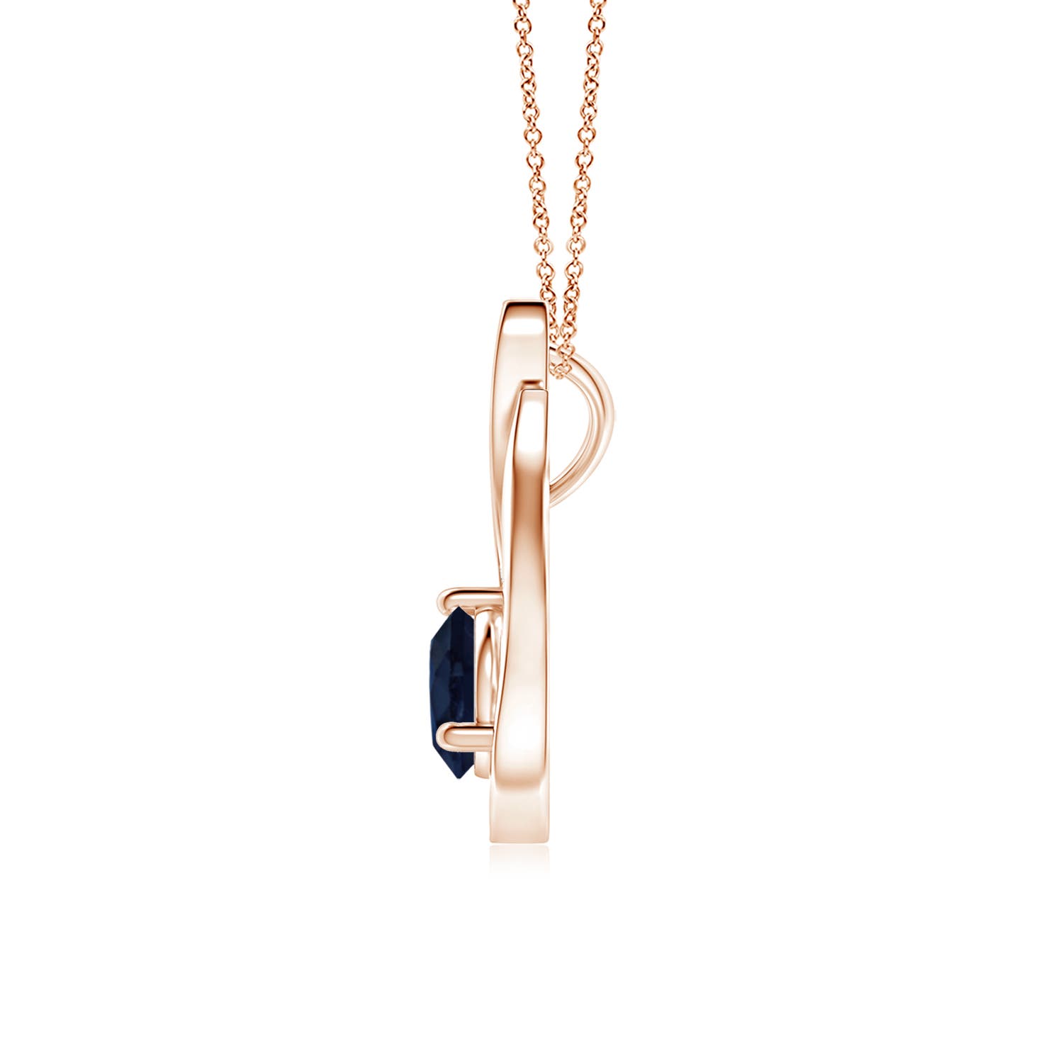 A - Blue Sapphire / 1.16 CT / 14 KT Rose Gold