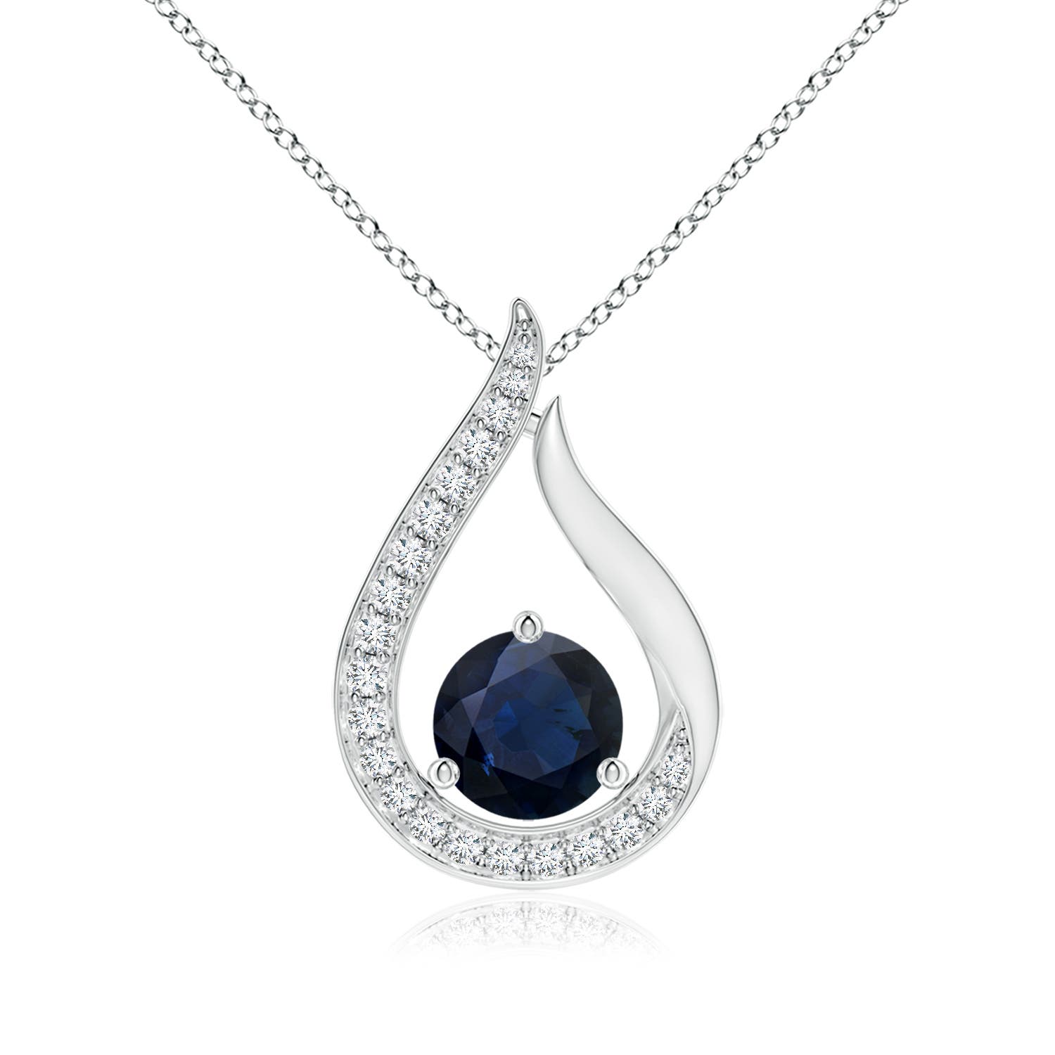 A - Blue Sapphire / 1.16 CT / 14 KT White Gold