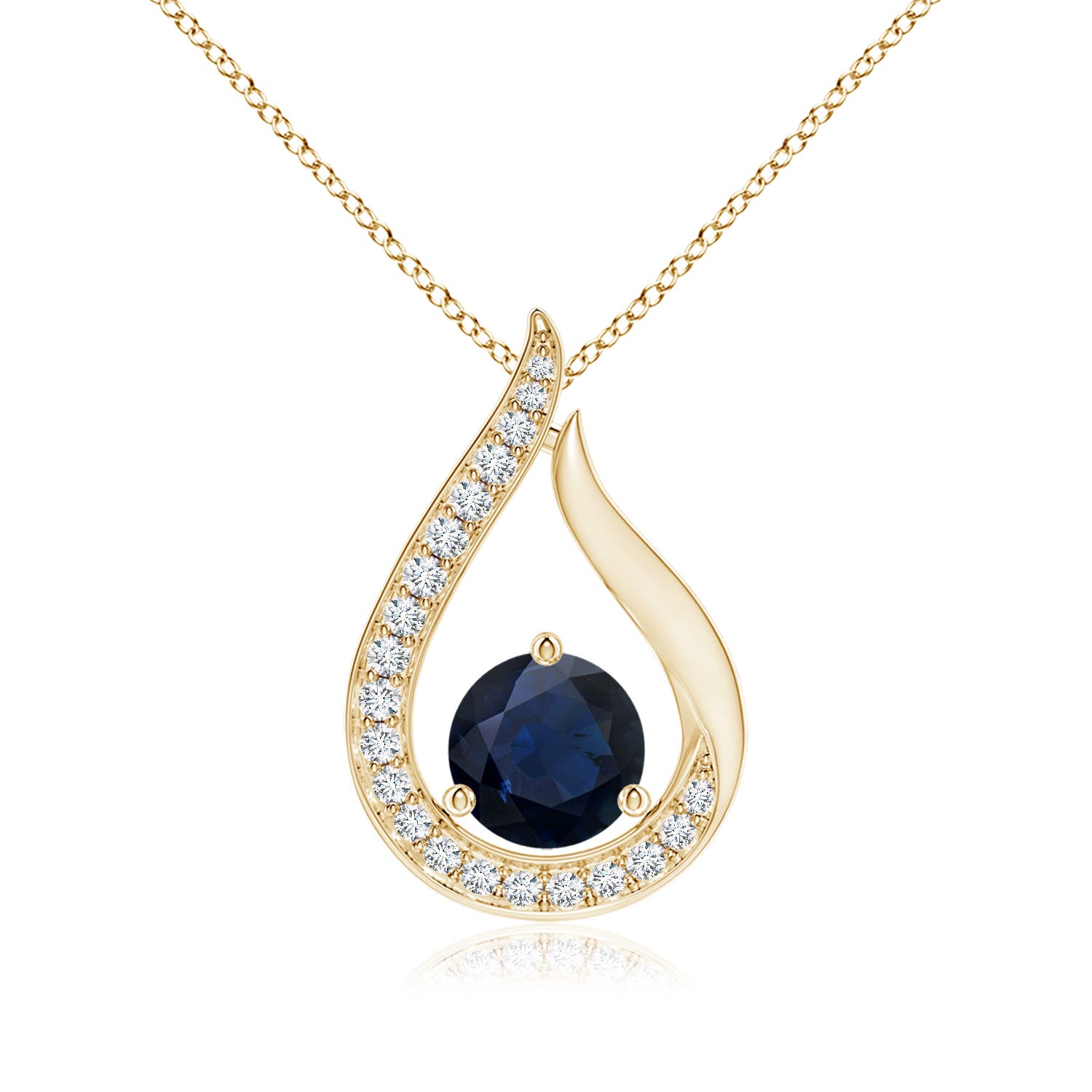 A - Blue Sapphire / 1.16 CT / 14 KT Yellow Gold