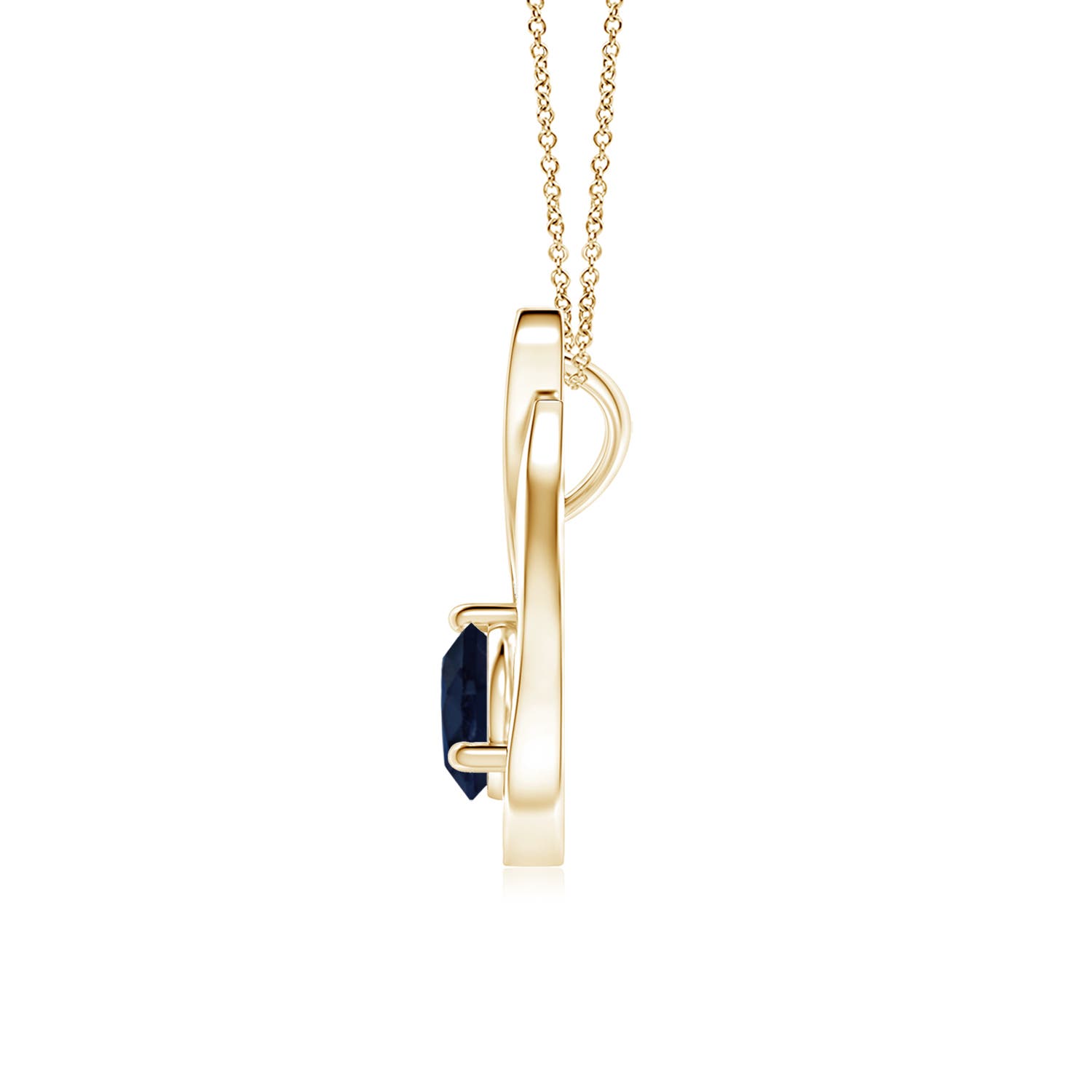 A - Blue Sapphire / 1.16 CT / 14 KT Yellow Gold