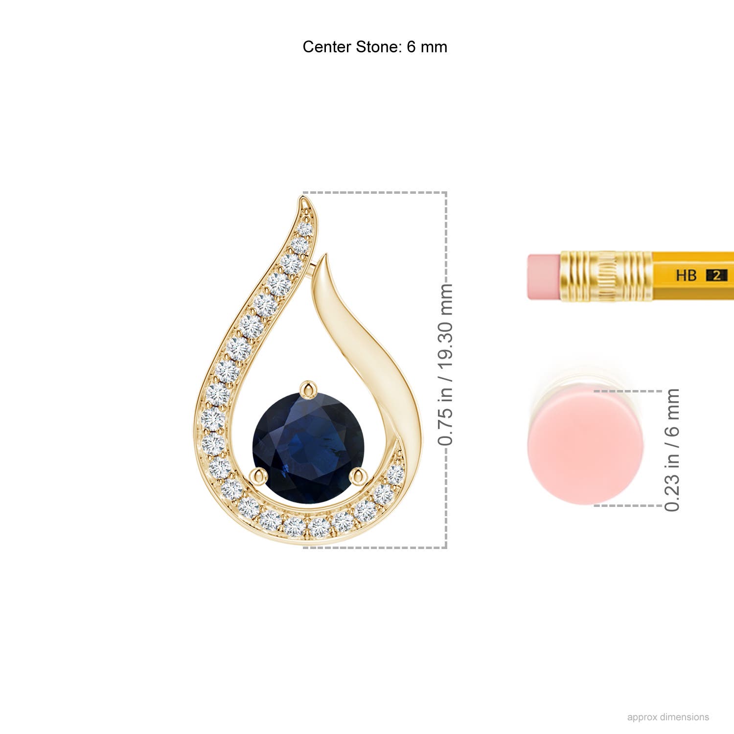 A - Blue Sapphire / 1.16 CT / 14 KT Yellow Gold