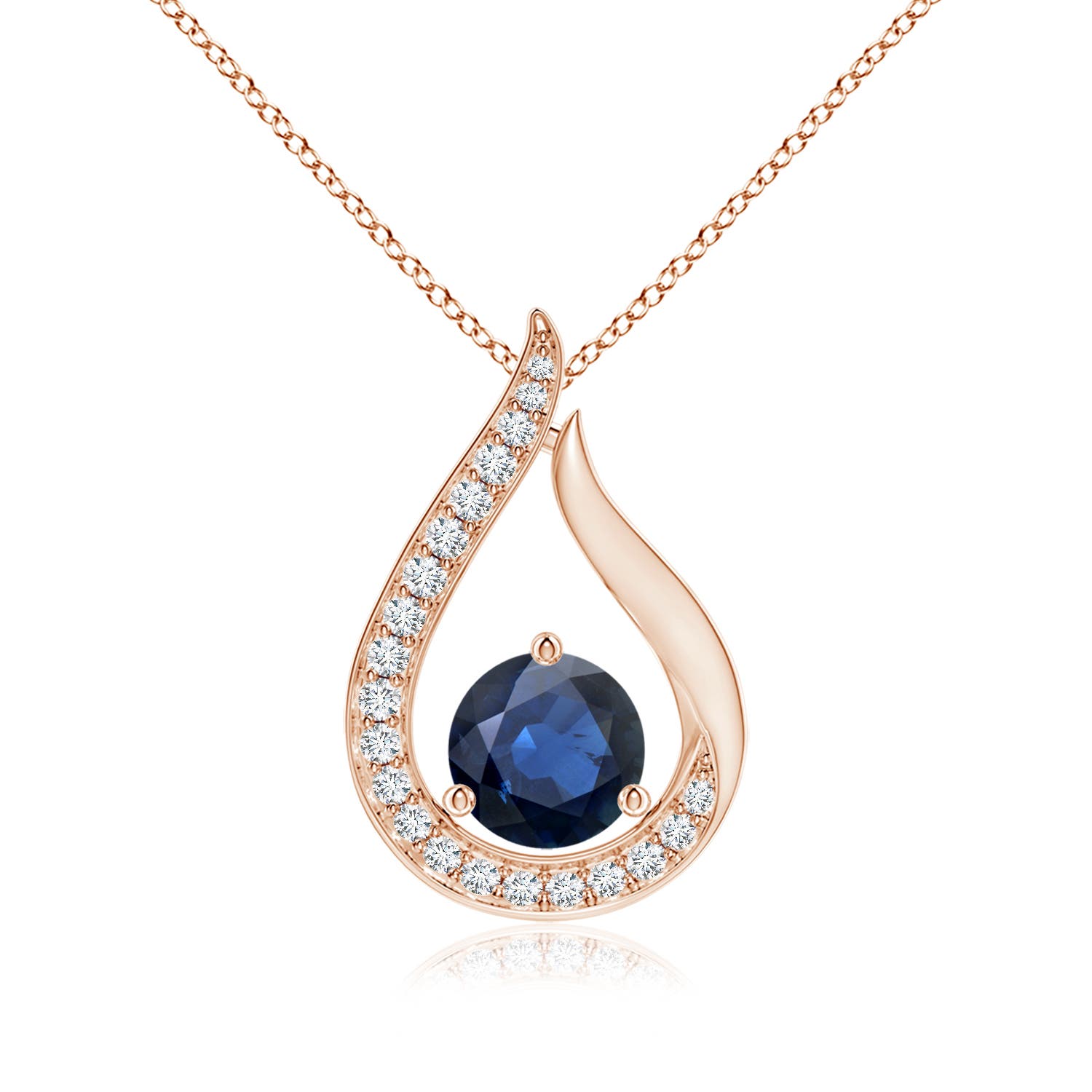 AA - Blue Sapphire / 1.16 CT / 14 KT Rose Gold