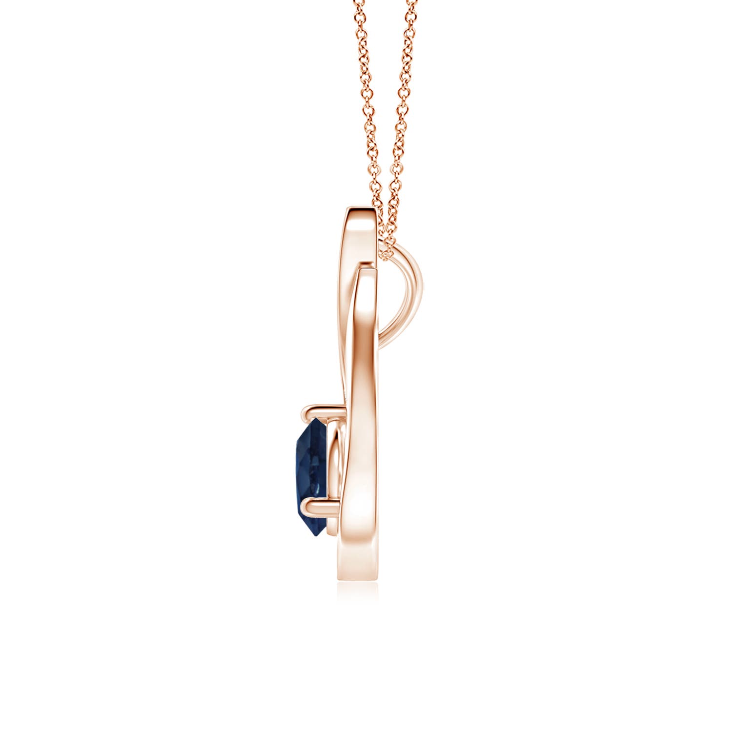 AA - Blue Sapphire / 1.16 CT / 14 KT Rose Gold