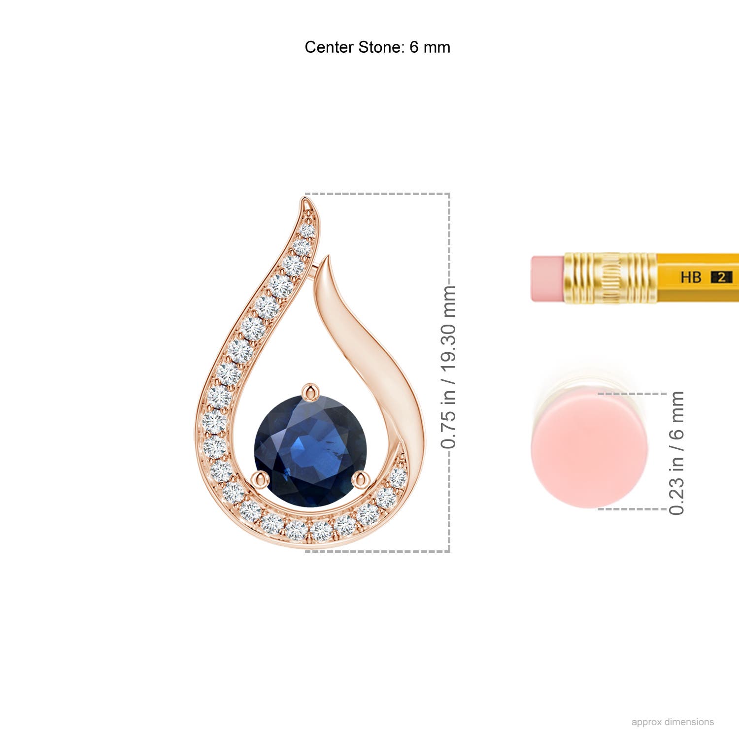 AA - Blue Sapphire / 1.16 CT / 14 KT Rose Gold