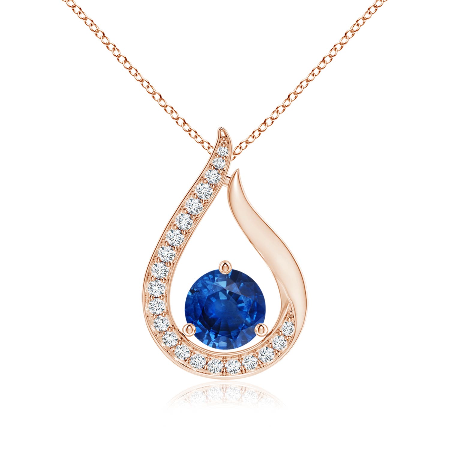 AAA - Blue Sapphire / 1.16 CT / 14 KT Rose Gold