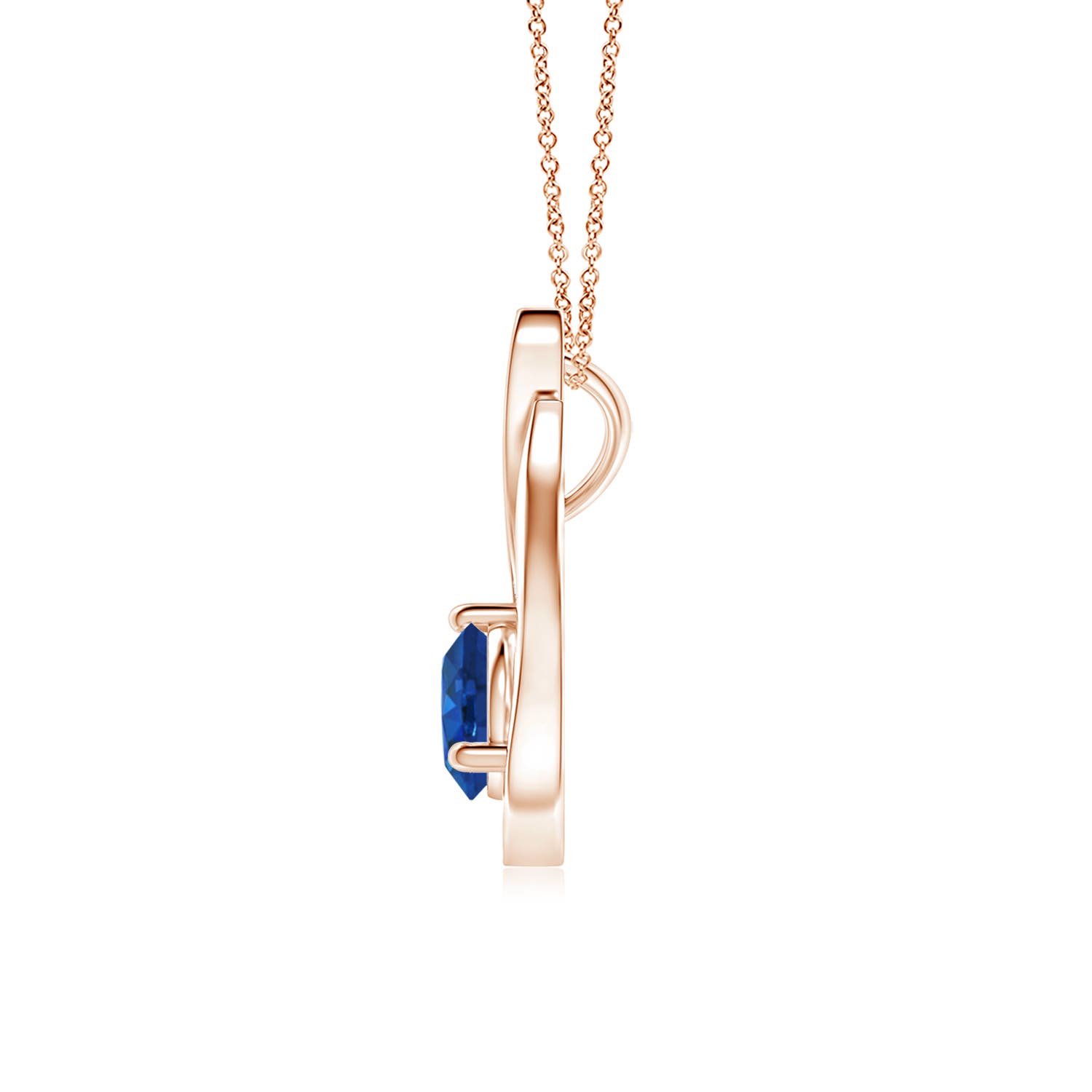 AAA - Blue Sapphire / 1.16 CT / 14 KT Rose Gold