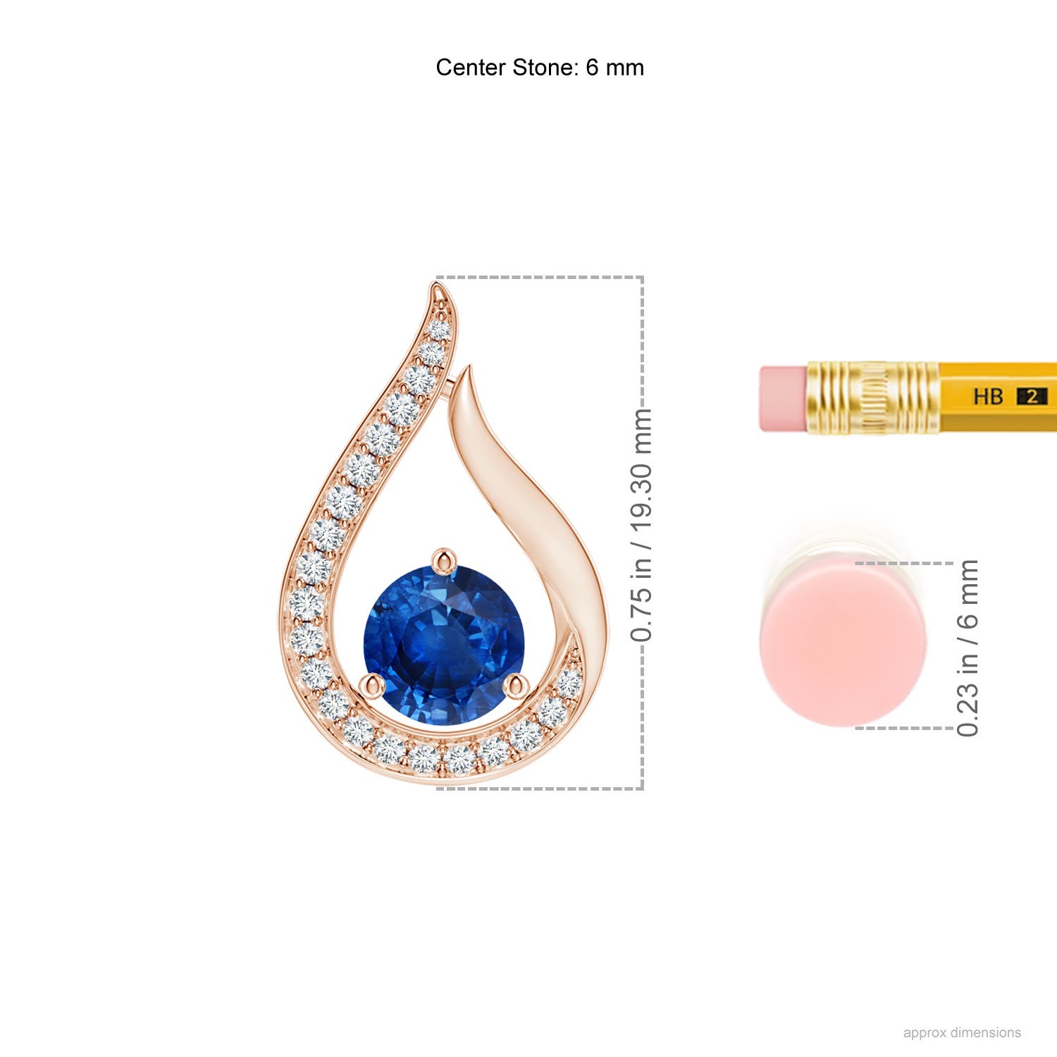 AAA - Blue Sapphire / 1.16 CT / 14 KT Rose Gold