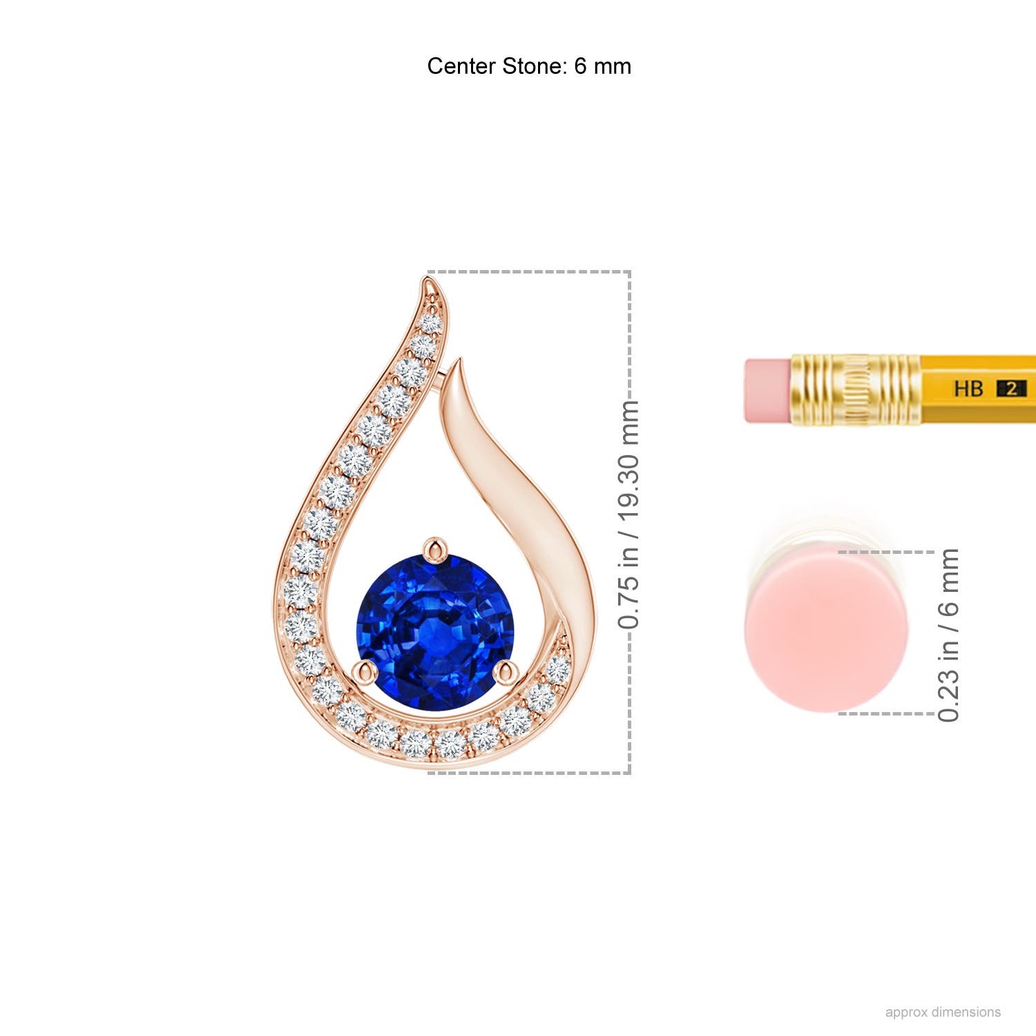 AAAA - Blue Sapphire / 1.16 CT / 14 KT Rose Gold