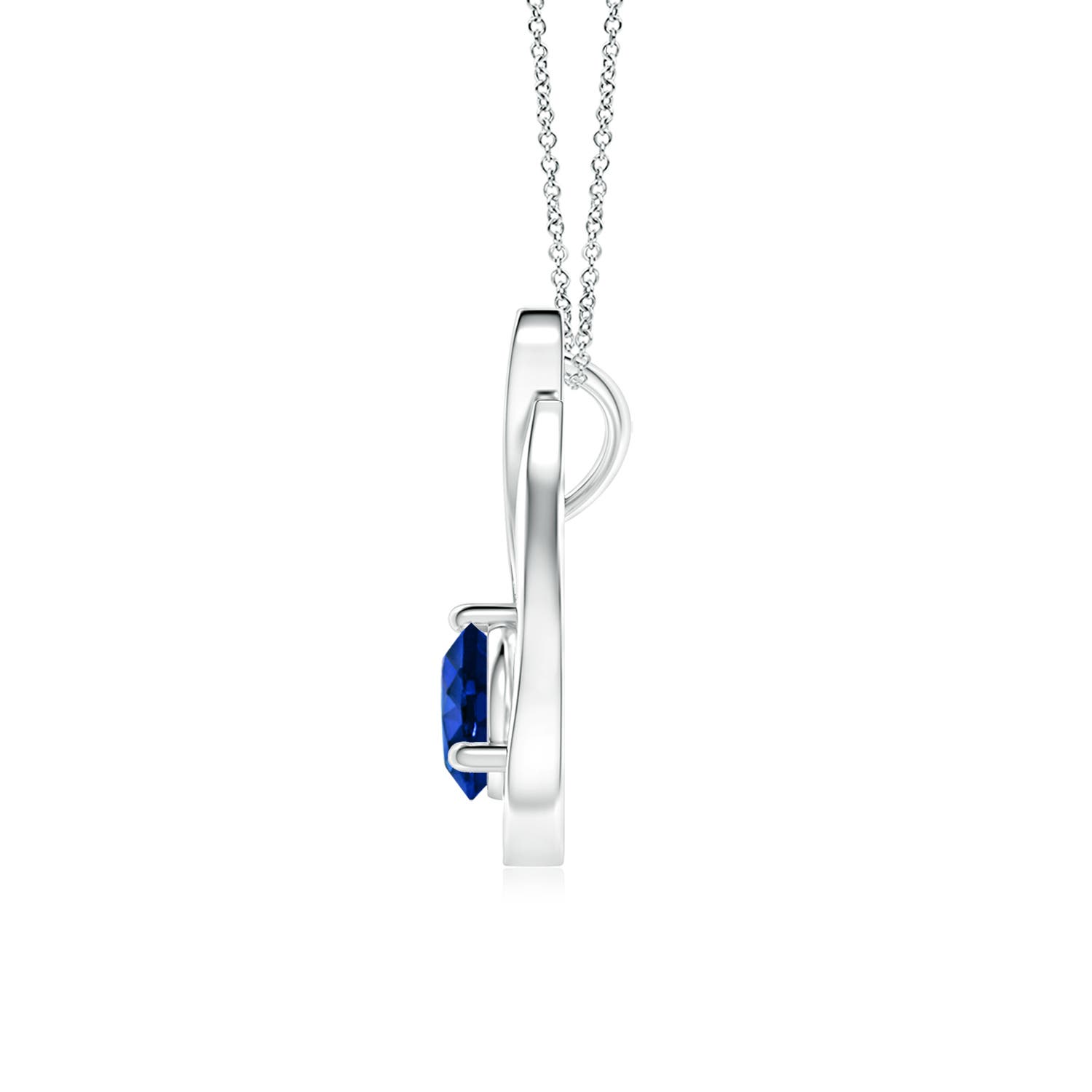 AAAA - Blue Sapphire / 1.16 CT / 14 KT White Gold