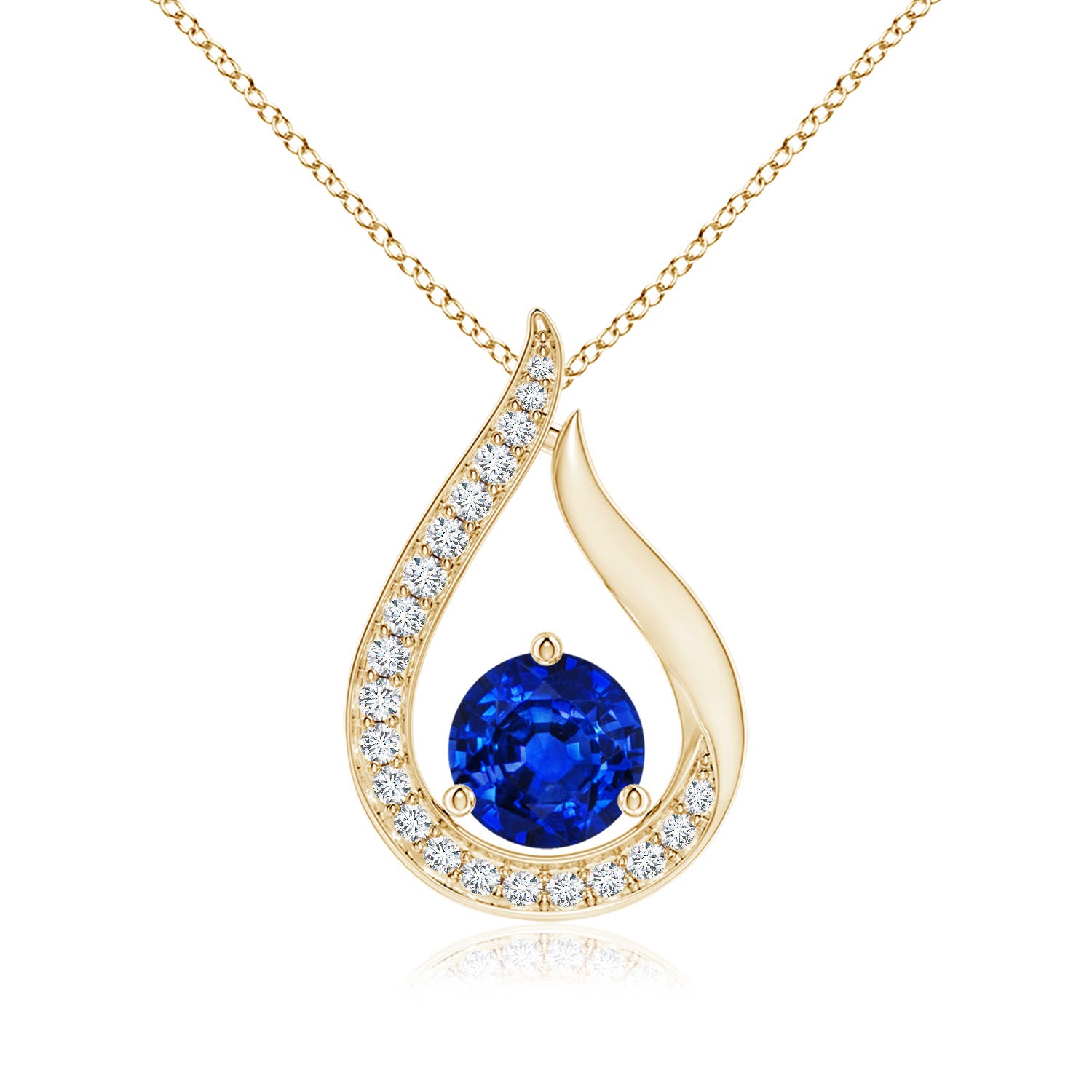 AAAA - Blue Sapphire / 1.16 CT / 14 KT Yellow Gold