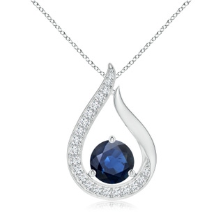 Round AA Blue Sapphire