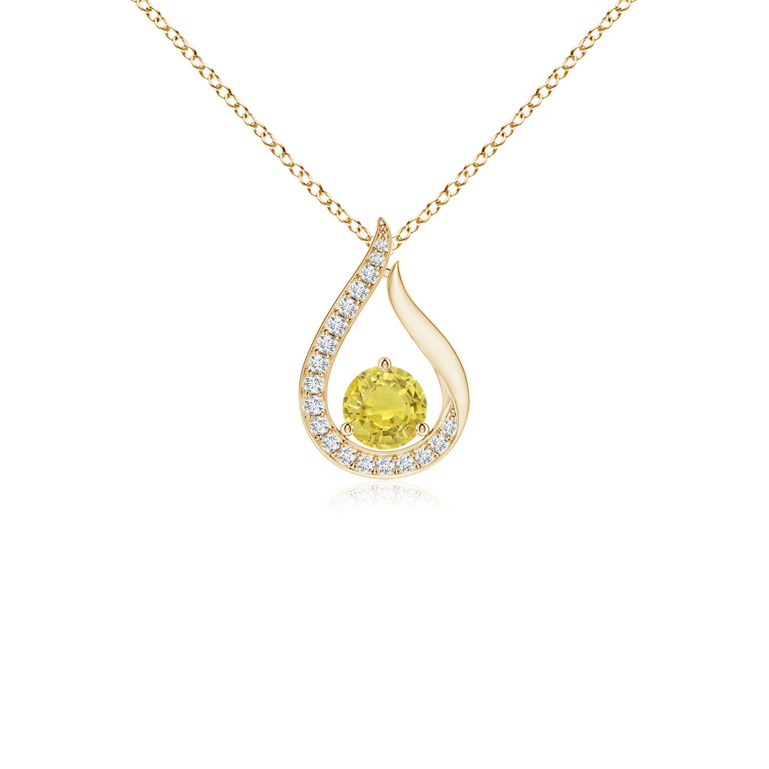 AA - Yellow Sapphire / 0.34 CT / 14 KT Yellow Gold