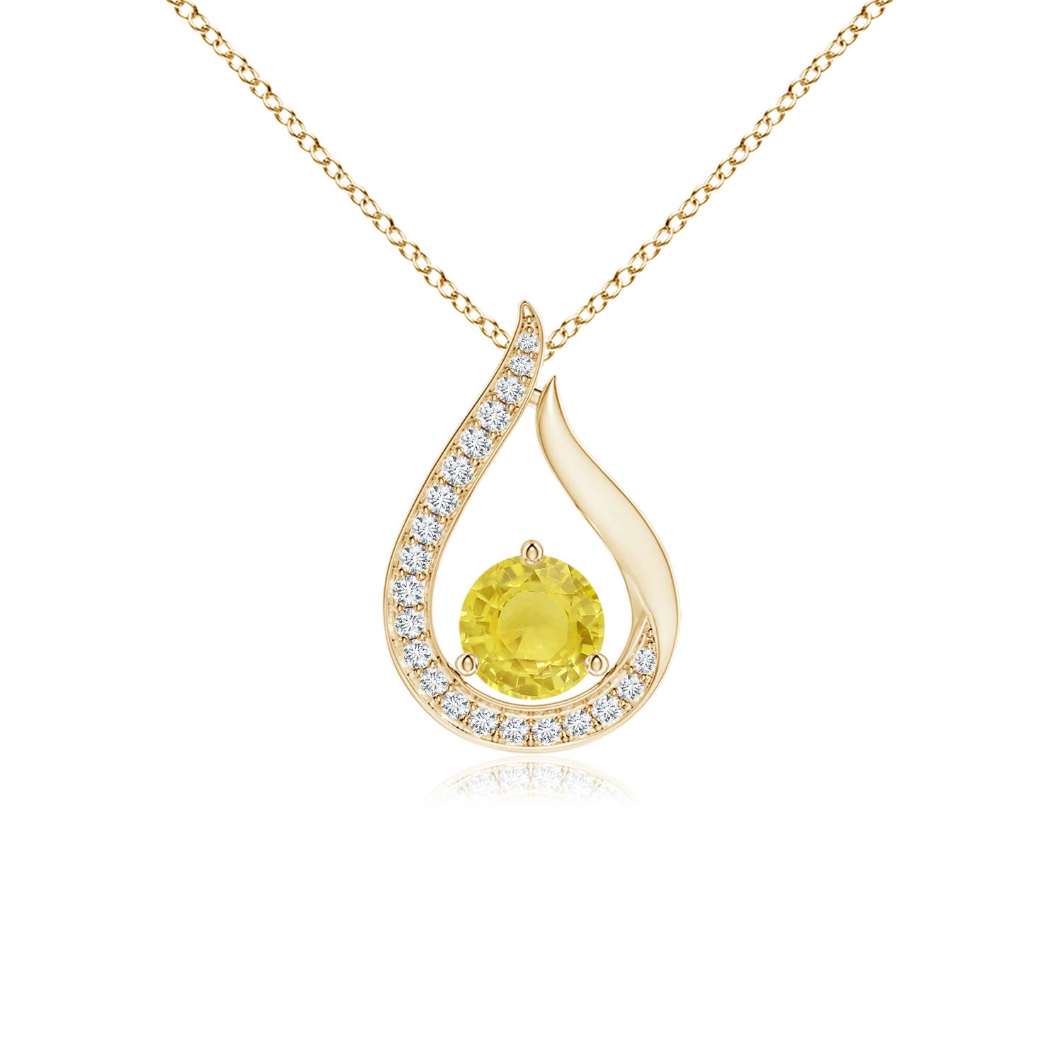 A - Yellow Sapphire / 0.65 CT / 14 KT Yellow Gold