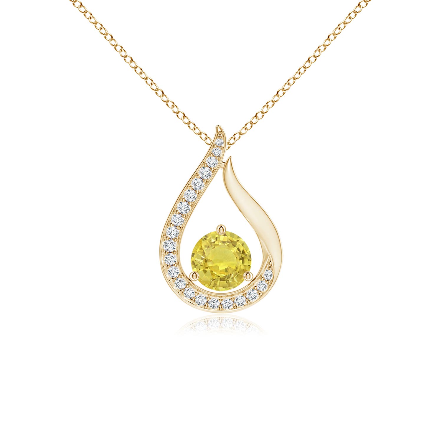 AA - Yellow Sapphire / 0.65 CT / 14 KT Yellow Gold