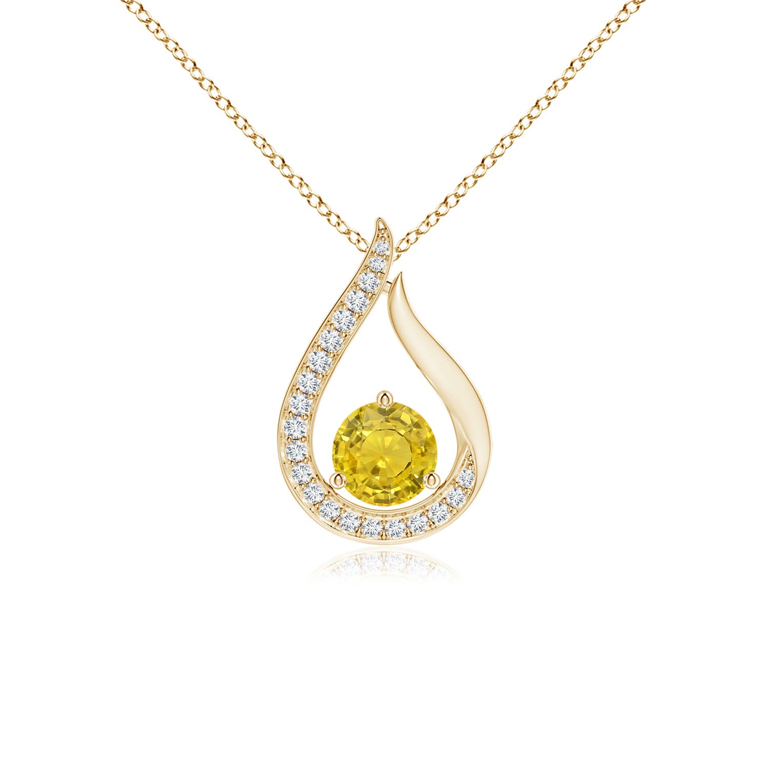 AAA - Yellow Sapphire / 0.65 CT / 14 KT Yellow Gold