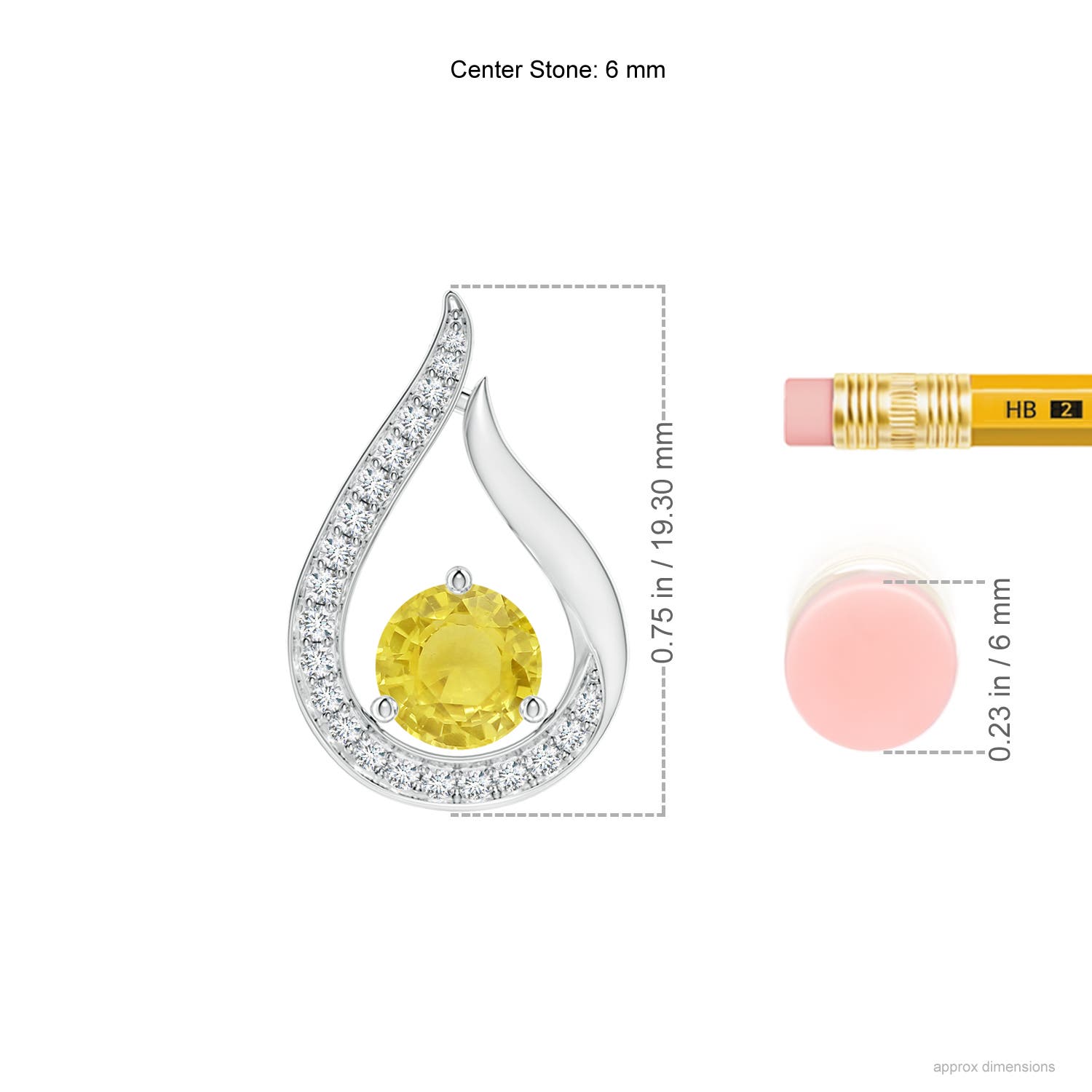 A - Yellow Sapphire / 1.16 CT / 14 KT White Gold