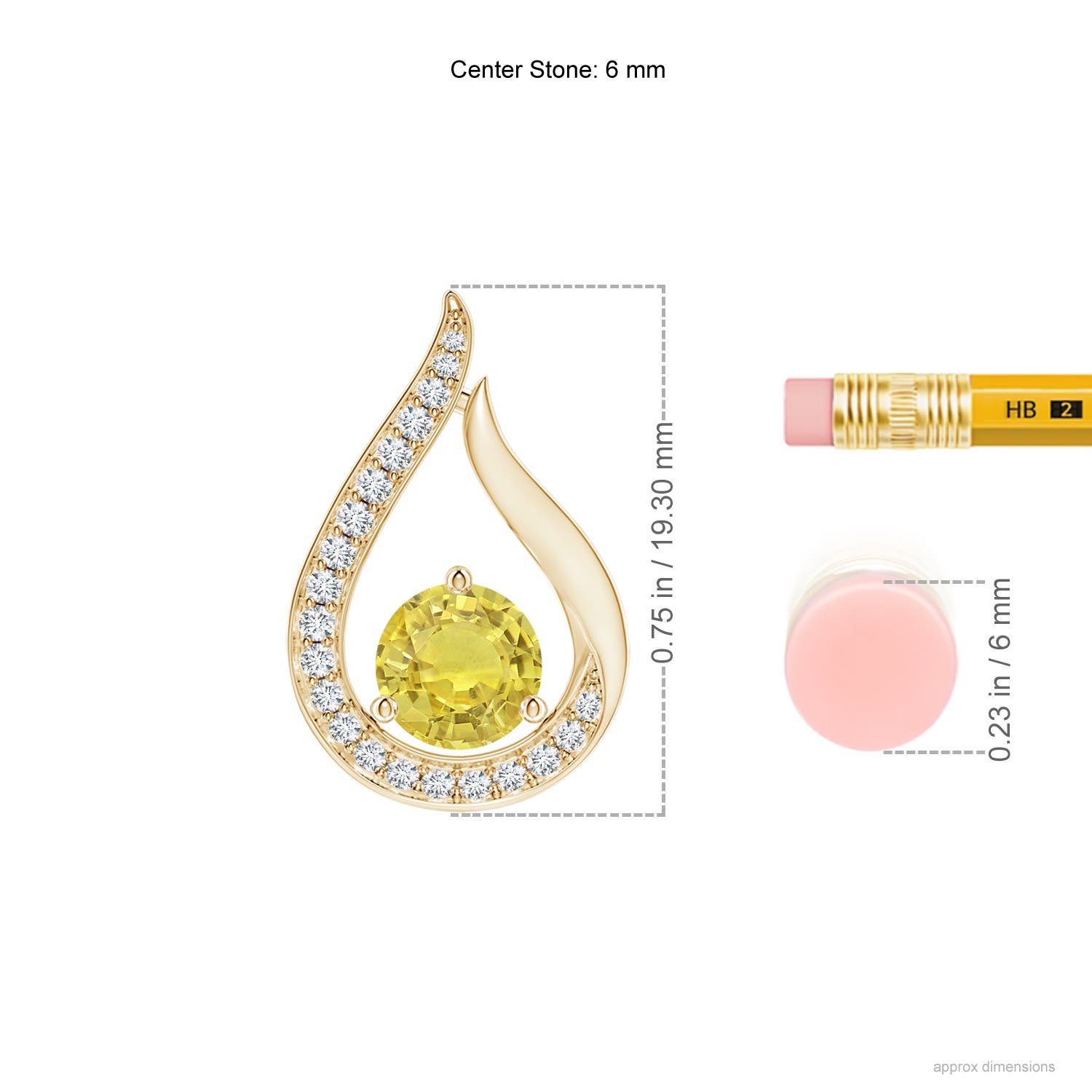 AA - Yellow Sapphire / 1.16 CT / 14 KT Yellow Gold