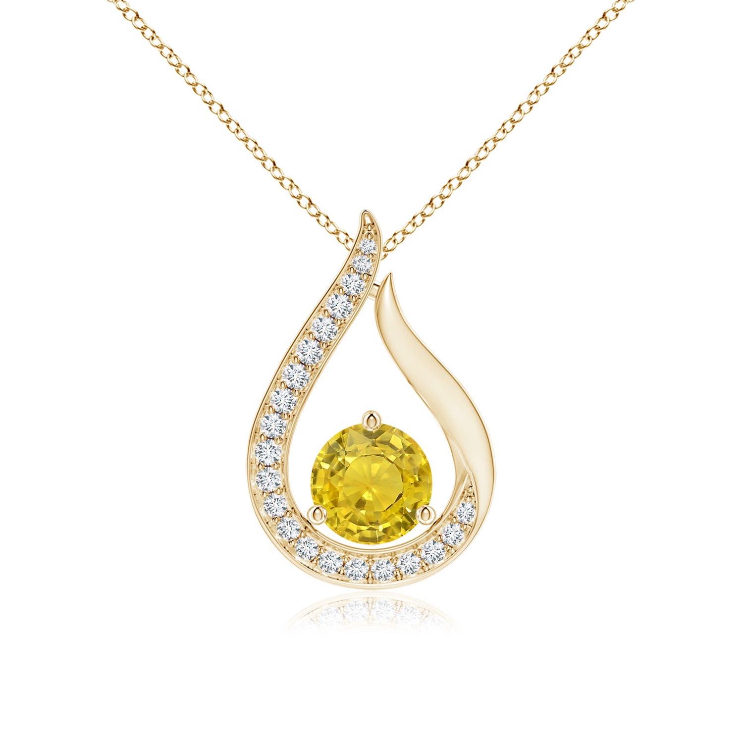 AAA - Yellow Sapphire / 1.16 CT / 14 KT Yellow Gold