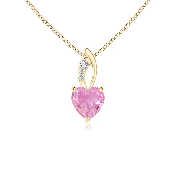 A - Pink Sapphire / 0.57 CT / 14 KT Yellow Gold