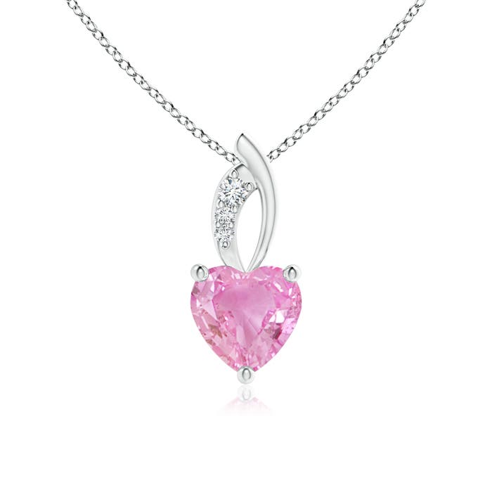 A - Pink Sapphire / 0.83 CT / 14 KT White Gold