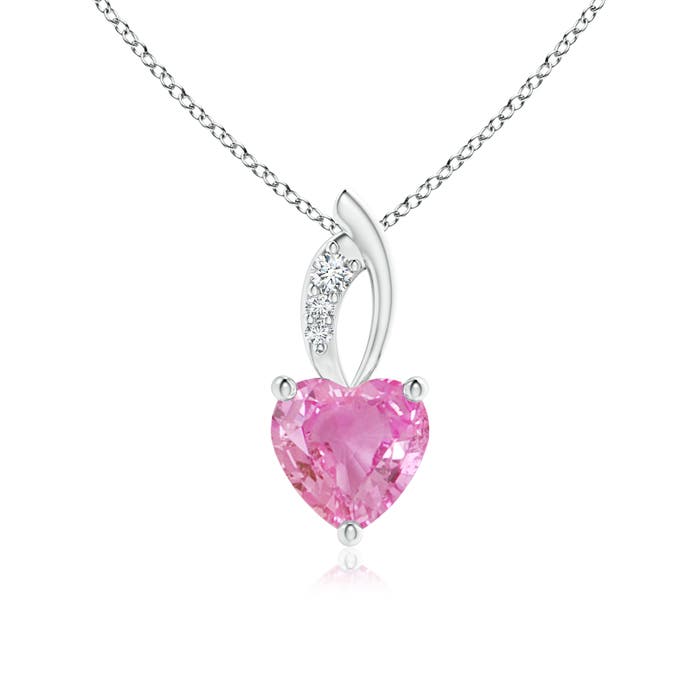 AA - Pink Sapphire / 0.83 CT / 14 KT White Gold
