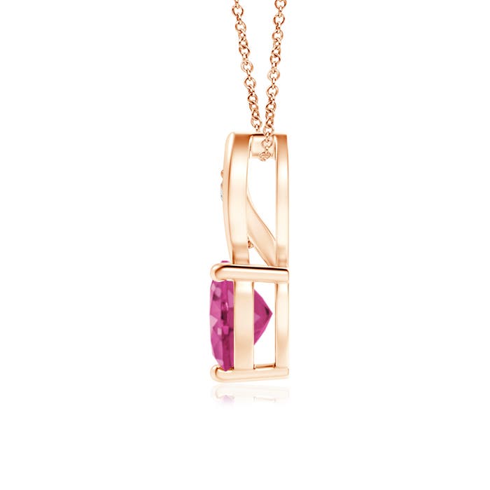 AAAA - Pink Sapphire / 0.83 CT / 14 KT Rose Gold