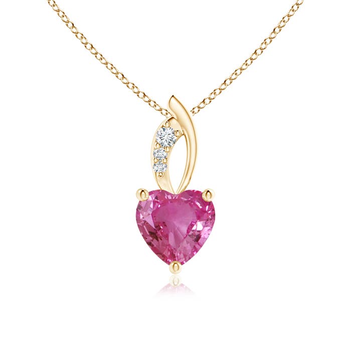 AAAA - Pink Sapphire / 0.83 CT / 14 KT Yellow Gold