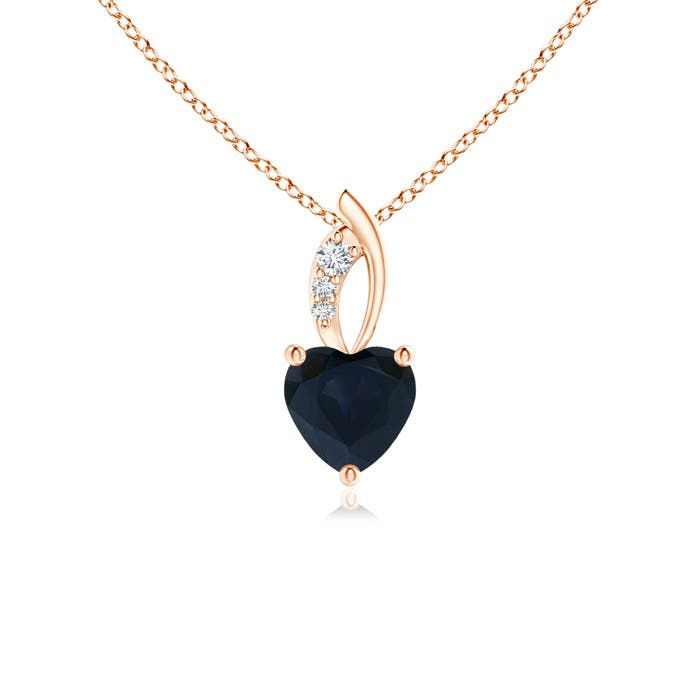 A - Blue Sapphire / 0.5 CT / 14 KT Rose Gold