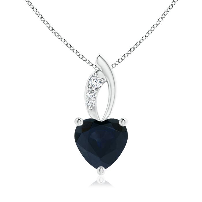 A - Blue Sapphire / 1.19 CT / 14 KT White Gold