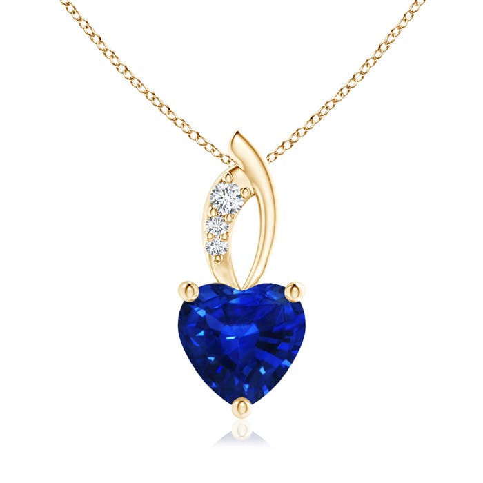 AAAA - Blue Sapphire / 1.19 CT / 14 KT Yellow Gold