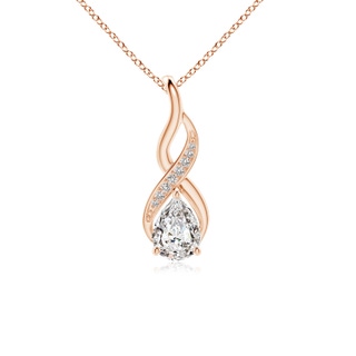 7.7x5.7mm IJI1I2 Diamond Infinity Swirl Pendant with Accents in Rose Gold