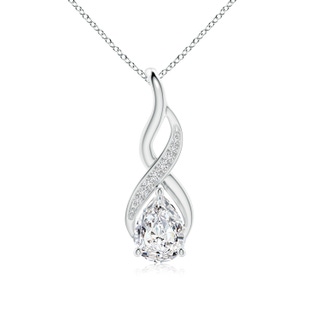 8.5x6.5mm HSI2 Diamond Infinity Swirl Pendant with Accents in P950 Platinum