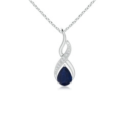 Infinity Platinum Blue Sapphire Necklaces & Pendants