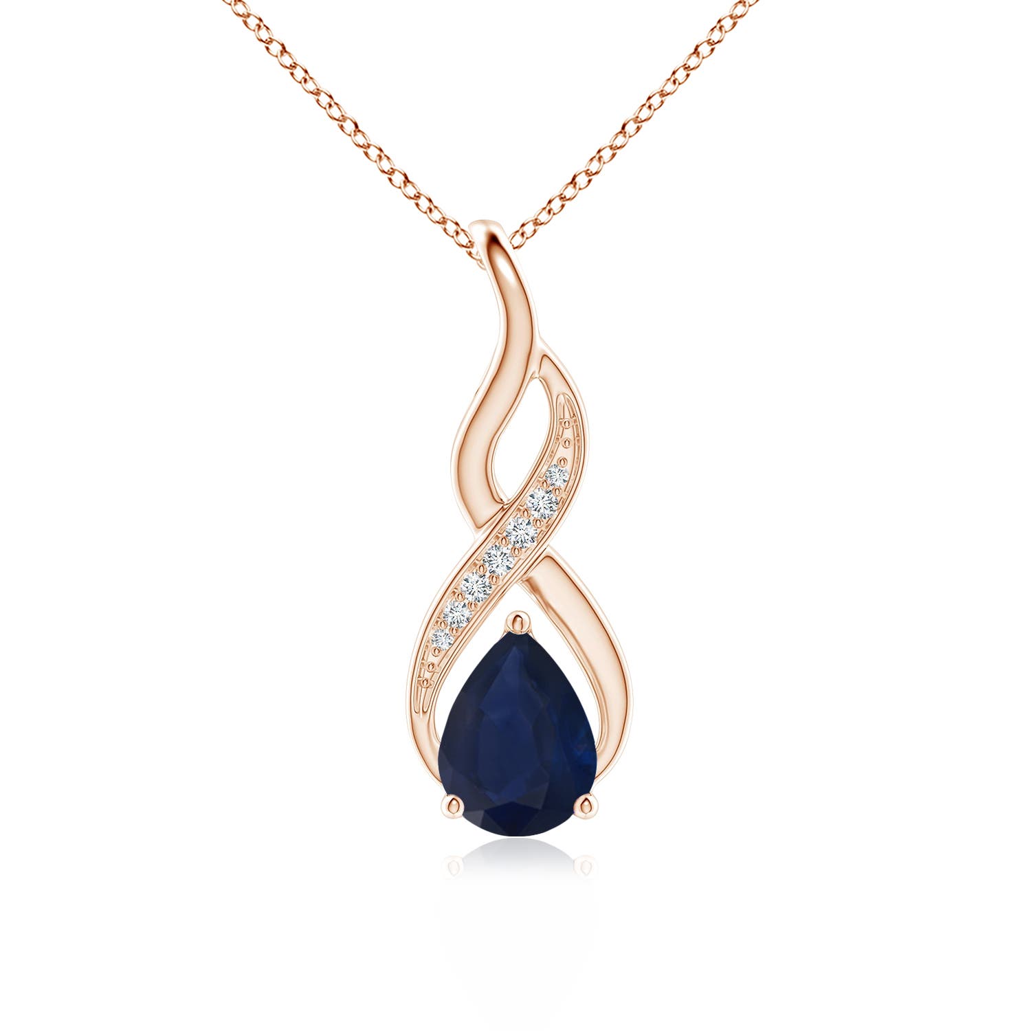 A - Blue Sapphire / 1.2 CT / 14 KT Rose Gold