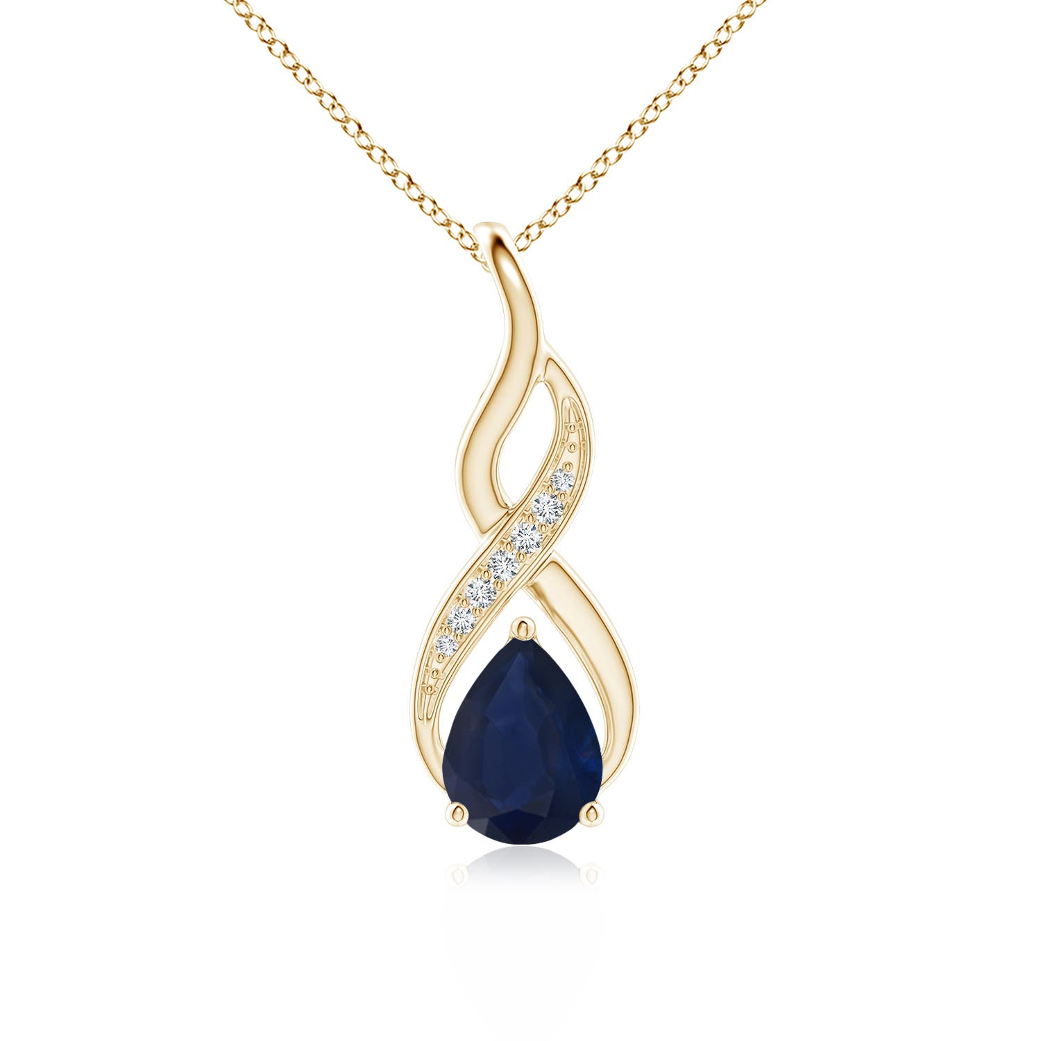 A - Blue Sapphire / 1.2 CT / 14 KT Yellow Gold