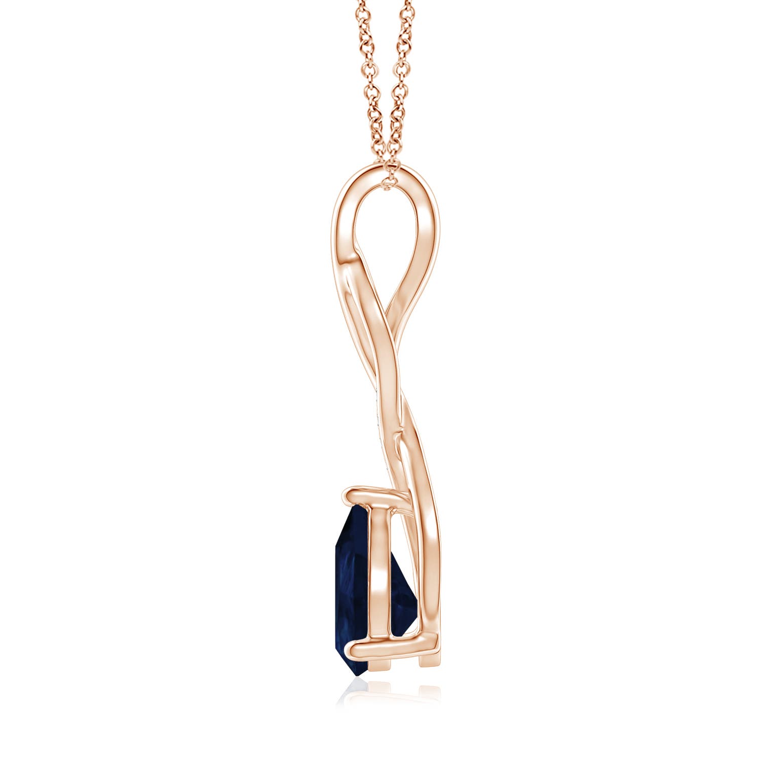 A - Blue Sapphire / 1.81 CT / 14 KT Rose Gold