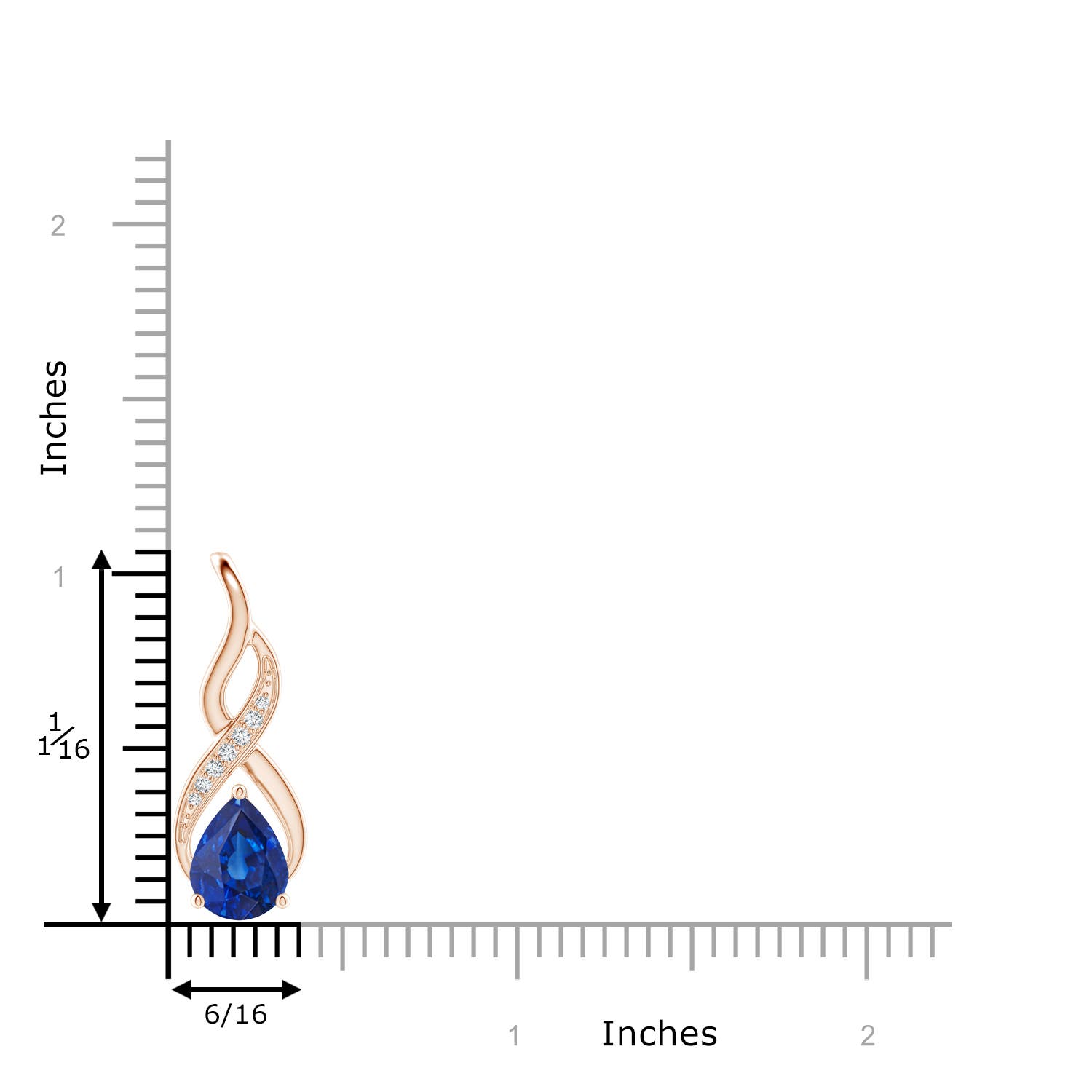 AAA - Blue Sapphire / 1.81 CT / 14 KT Rose Gold