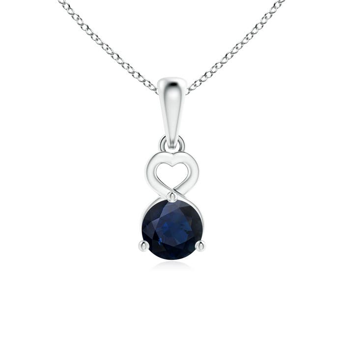 A - Blue Sapphire / 0.6 CT / 14 KT White Gold