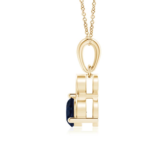 A - Blue Sapphire / 0.6 CT / 14 KT Yellow Gold