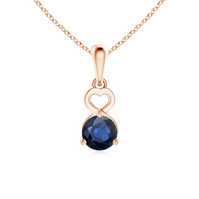 AA - Blue Sapphire / 0.6 CT / 14 KT Rose Gold