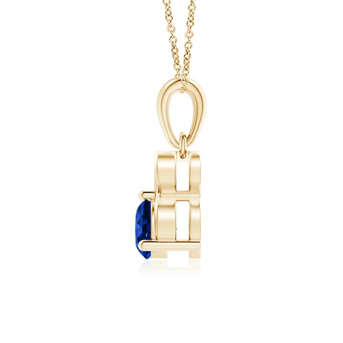 AAAA - Blue Sapphire / 0.6 CT / 14 KT Yellow Gold