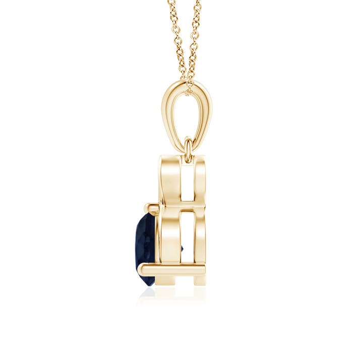 A - Blue Sapphire / 1 CT / 14 KT Yellow Gold