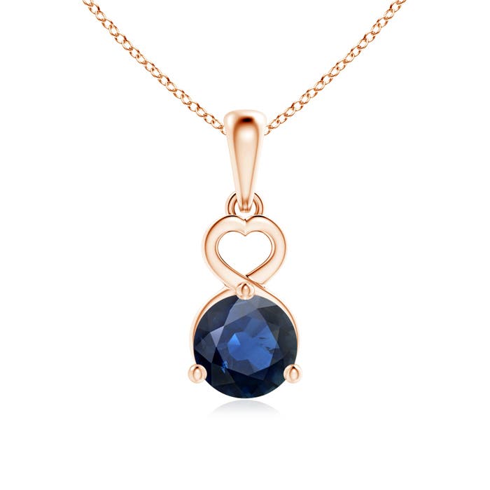 AA - Blue Sapphire / 1 CT / 14 KT Rose Gold