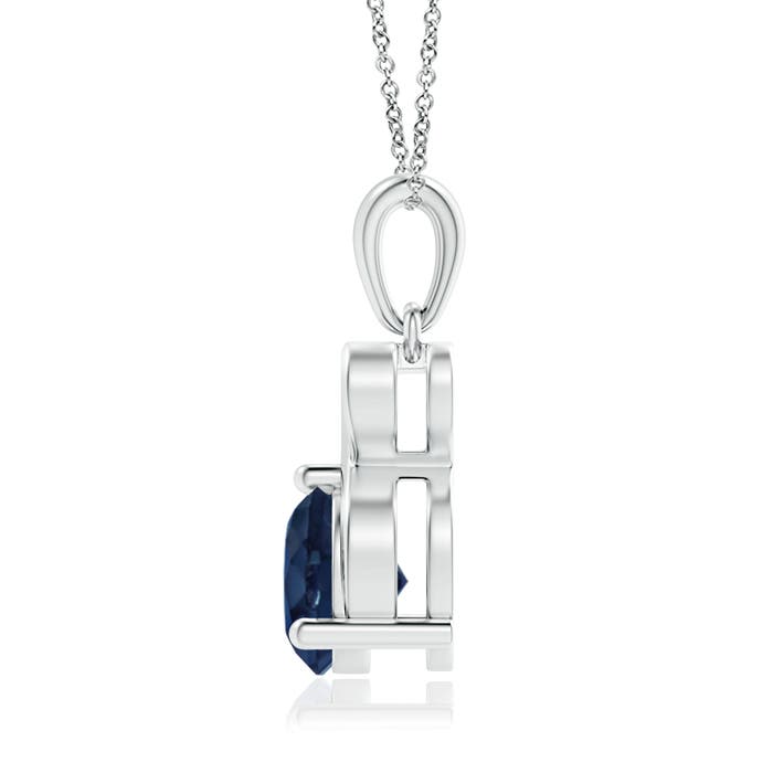 AA - Blue Sapphire / 1.6 CT / 14 KT White Gold