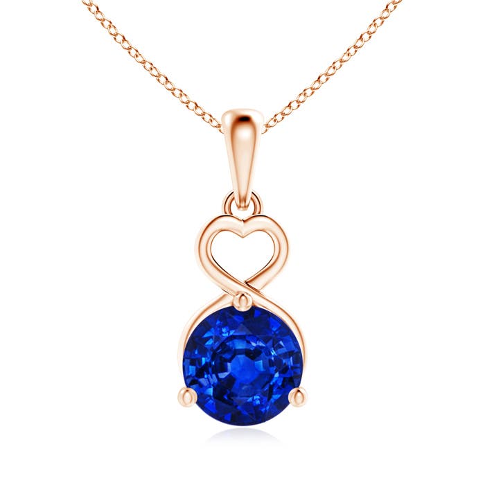 AAAA - Blue Sapphire / 1.6 CT / 14 KT Rose Gold